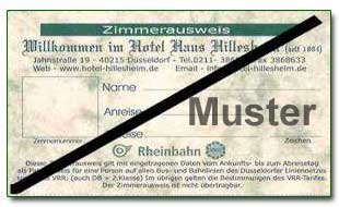Zimmerausweis als Fahrticket