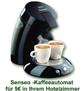 Hotelzimmer mit Kaffeemaschine in Düsseldorf.